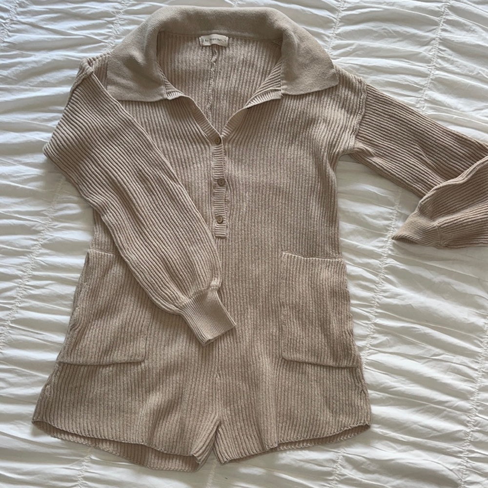 Tan Knitted romper